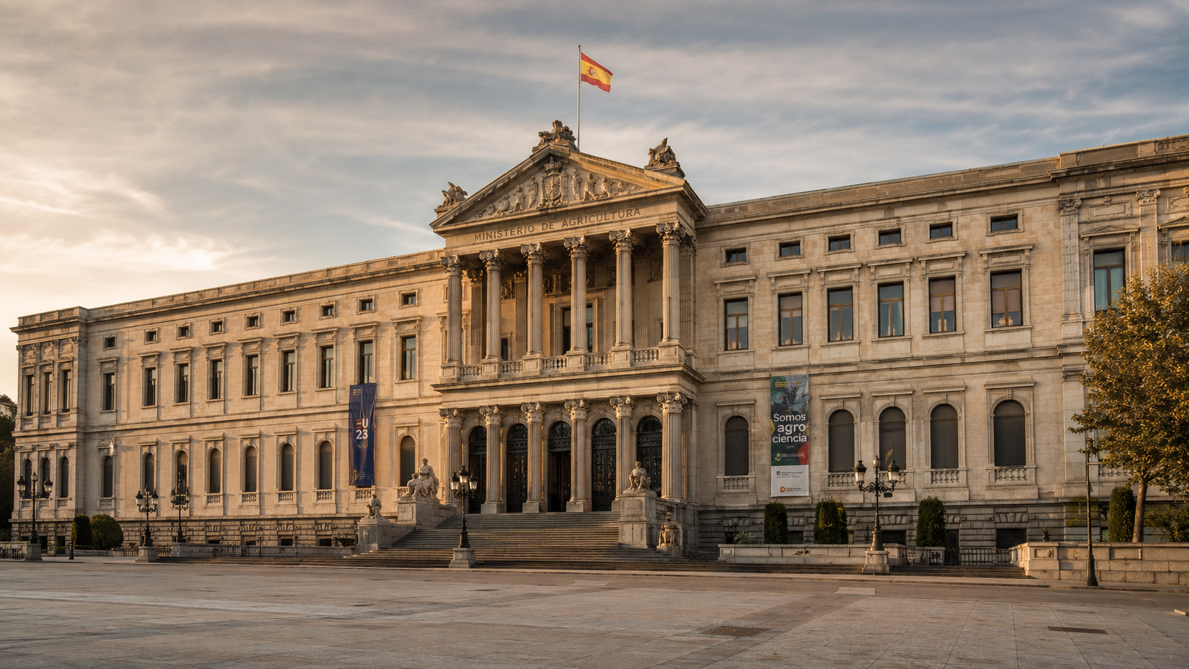 Fachada de la sede central del Instituto Nacional Español de Geoingeniería.